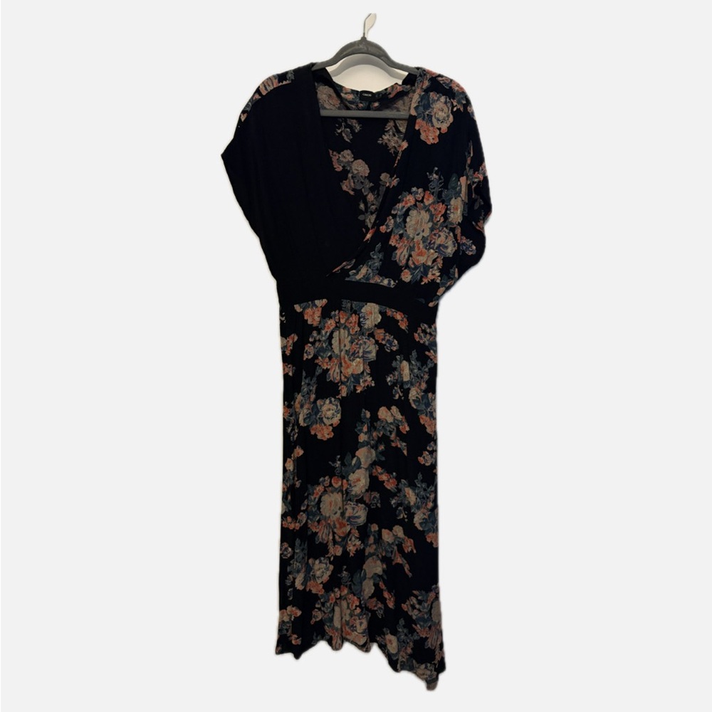ASOD Floral Black MIDI Dress SIZE 10